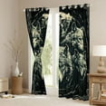 thumbnail image 3 of jejeloiu Safari Animal Wolf Blackout Curtains Set of 2 (52x84 Each),Beige Black Window Curtains For Kids, 3 of 6