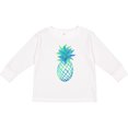 thumbnail image 3 of Inktastic Blue and Green Pineapple Boys or Girls Long Sleeve Toddler T-Shirt, 3 of 5