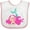 White and Pink, variant on Inktastic Cute Mermaid, Pink Hair, Little Mermaid, Starfish Girls Baby Bib