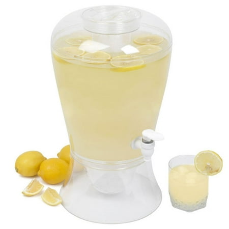 - Patio Acrylic Drink Dispenser with Fruit Infuser, Ice Rod and Ice Chamber Base, 2 Gallons