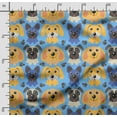 thumbnail image 2 of Soimoi Dog Printed, Cotton Fleece, Fabric by The Yard Sewing DIY Stretch Fabric 56 Inches Wide, WarmFabric for Hats, Coats, Gloves, Blankets, Blue, 2 of 5