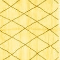 thumbnail image 1 of Ahgly Company Machine Washable Indoor Square Solid Yellow Modern Area Rugs, 6' Square, 1 of 4