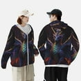 thumbnail image 5 of Fotbe Rainbow Wings Majestic Dragon Men's Women's UPF 50+ Sun Protection Jacket Hooded Cooling Shirt with Pockets Hiking Outdoor Performance-3X-Large, 5 of 8