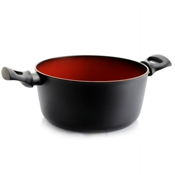 Tosca Terracotta Aluminum Non-Stick Dutch Oven, 4.75 Qt, Black