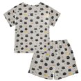 thumbnail image 7 of Summer Short Sleeve Pajama Sets Black Kitten Patterns Sleepwear Nighty 95% Cotton (5-14Y), 7 of 7