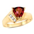 thumbnail image 2 of Star K � Genuine Garnet Triangle Trillion 7mm Contemporary Modern Designer Ring, 2 of 9