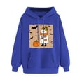 thumbnail image 6 of FDGIU Women's Loose Cute Crewneck Pullover, Halloween Graphic Tees for Women, Pumpkin Long Sleeve Tops, Soft Breathable Casual Top，Oversized Hooded Sweatshirts Fall, 6 of 6
