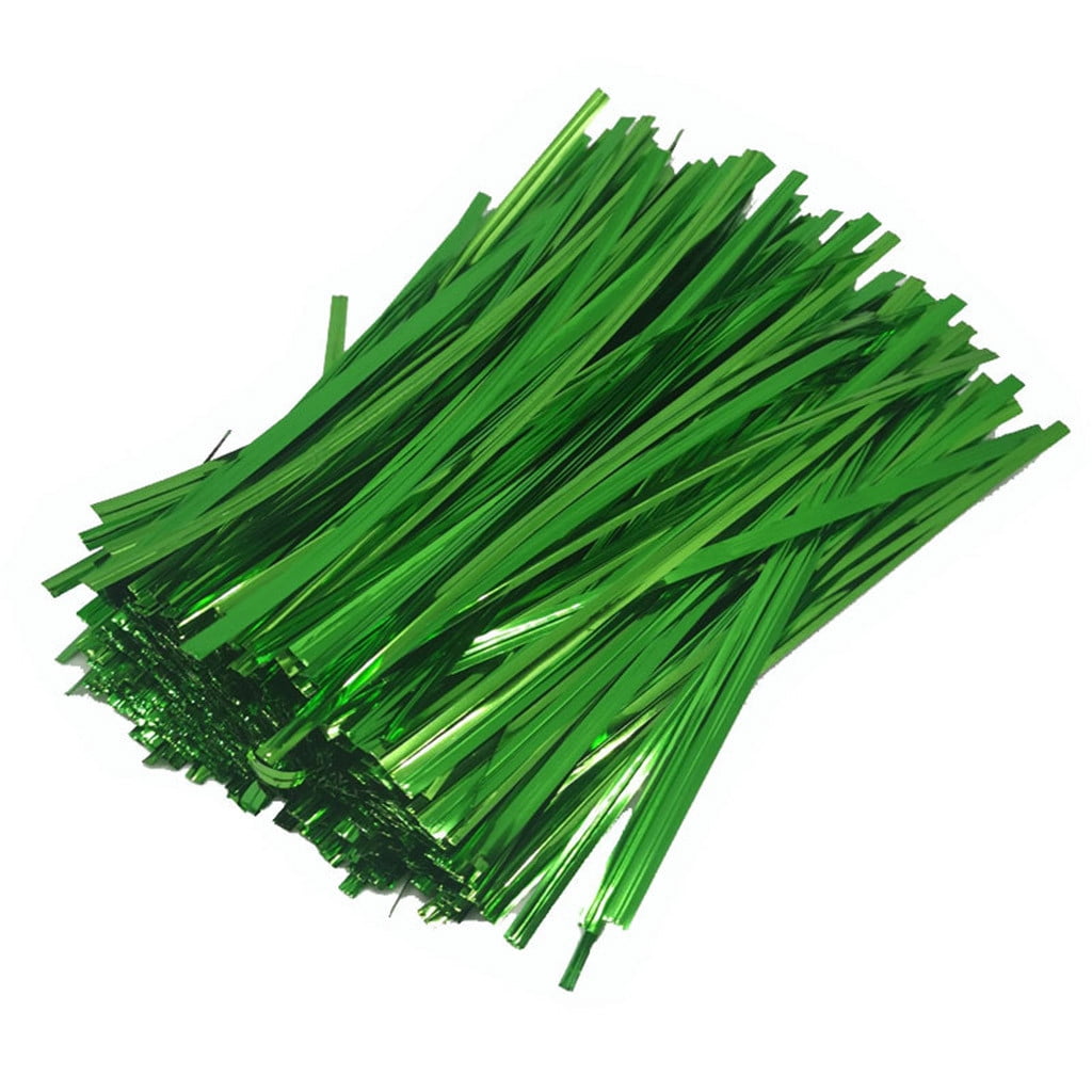 FNGZ Rattan Clip Twist Tie Cable Ties UV Weather Resistant Nylon Resistant Wrap Zip Ties Pack Black 101 Pcs Green
