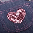 thumbnail image 4 of Vestido de Puente para Volantes de Lunares y Lunares de Colorido Rosa para Lentejuelas y Corazones de Dog Puppy - L, se describe L Zulema Pet Dog Jean Dress, 4 of 8