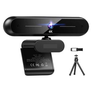 Webcam 4K HD Webcam 8MP Focus automatique USB Caméra Web avec Microphone Webcamera pour ordinateur portable PC/ Appel vidéo / streaming, facile à installer