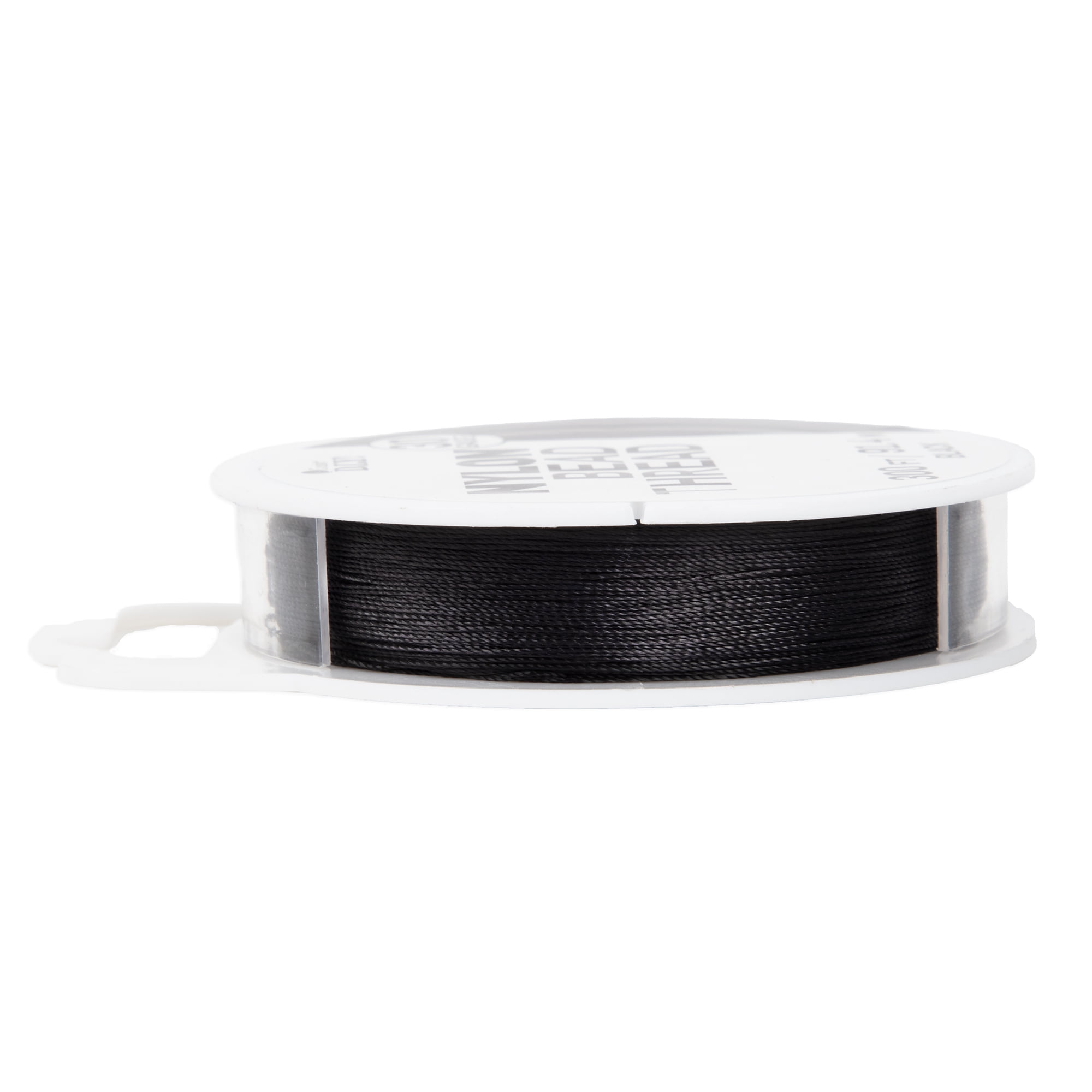 Cousin DIY Nylon Beading Thread, Black, 30 Gauge, 300 ft Roll, Jewelry and Craft