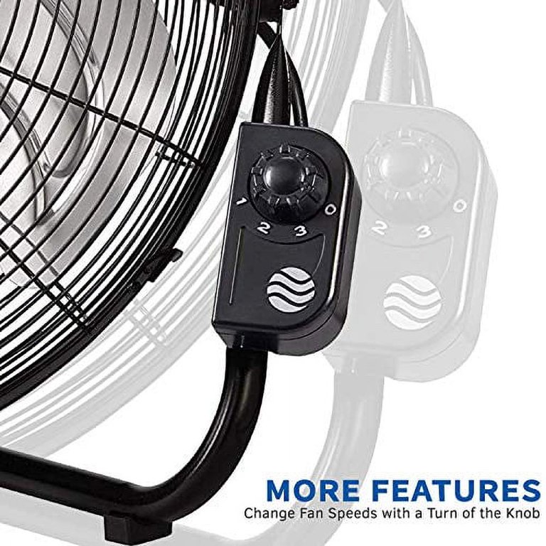 Lasko 2264QM 20-Inch Max Performance High Velocity Floor/Wall mount Fan,  Black - Walmart.com