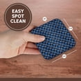 thumbnail image 7 of 3drose, Eighties Beautiful Blue on Grey Abstract Curve Repeat Pattern, Set of 4 Coasters - Soft, 7 of 7