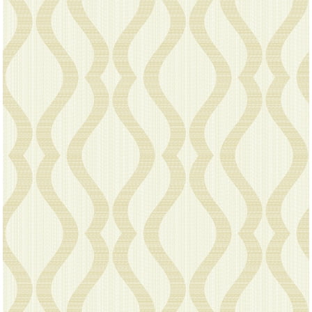 Advantage Yves Champagne Ogee Unpasted Non Woven Wallpaper, 20.5-in by 33-ft, 56.4 sq. ft.