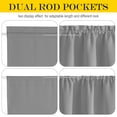 thumbnail image 5 of NICETOWN Door Curtain for back door window, Thermal Insulated Privacy French Sliding Glass Door Curtain Blackout Door Panel for Bedroom, Silver Grey, 54"x72", 1 PC, 5 of 7