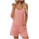 thumbnail image 1 of Camisetas Cortas para las Mujeres sin Mangas Cuello Redondo Sólido con Bolsillos, Casual una Pieza Romper Poliéster, 1 of 1