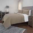 thumbnail image 4 of Rizzy Home Transitional Donny Osmond Solid Quilt With Taupe DOHBQ4456TA009092, 4 of 5