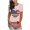 Hot Pink, variant on Jophufed Summer Tops for Women 2022 Summer Casual Fashion Sexy Round-neck Shirt T Short Sleeve Letters Print Tees Tops Blouse Labor Day Sale