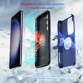 thumbnail image 2 of Hidden Series Galaxy S23 Case 5G,[Heat Dissipation][No Fall-Off Kickstand] 360°Metal Ring, 15Ft Military Grade Shockproof Protective Phone Case Designed for Samsung Galaxy S23 6.1", Blue, 2 of 13