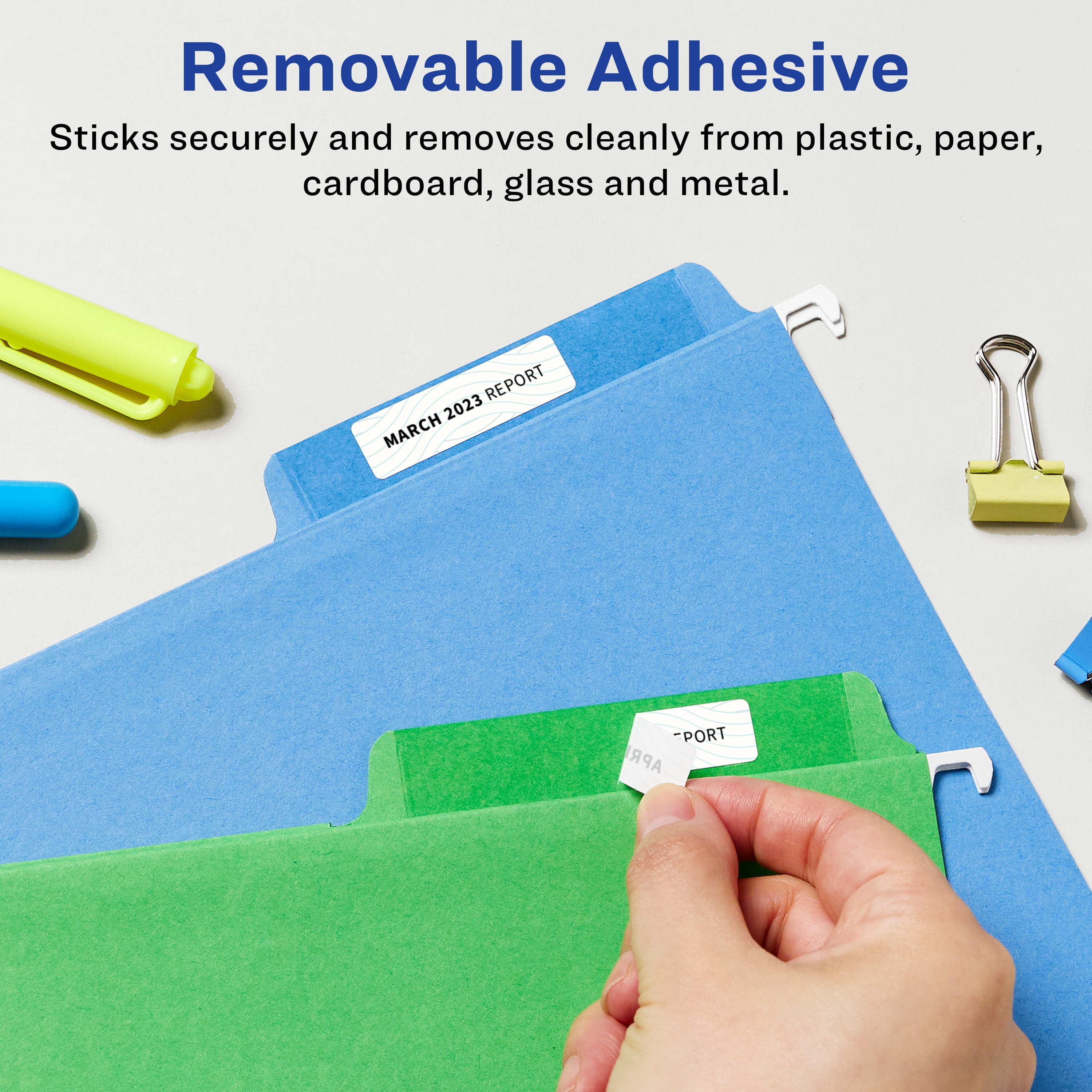 Avery Removable Rectangle Labels, 1" x 1.5", 800ct