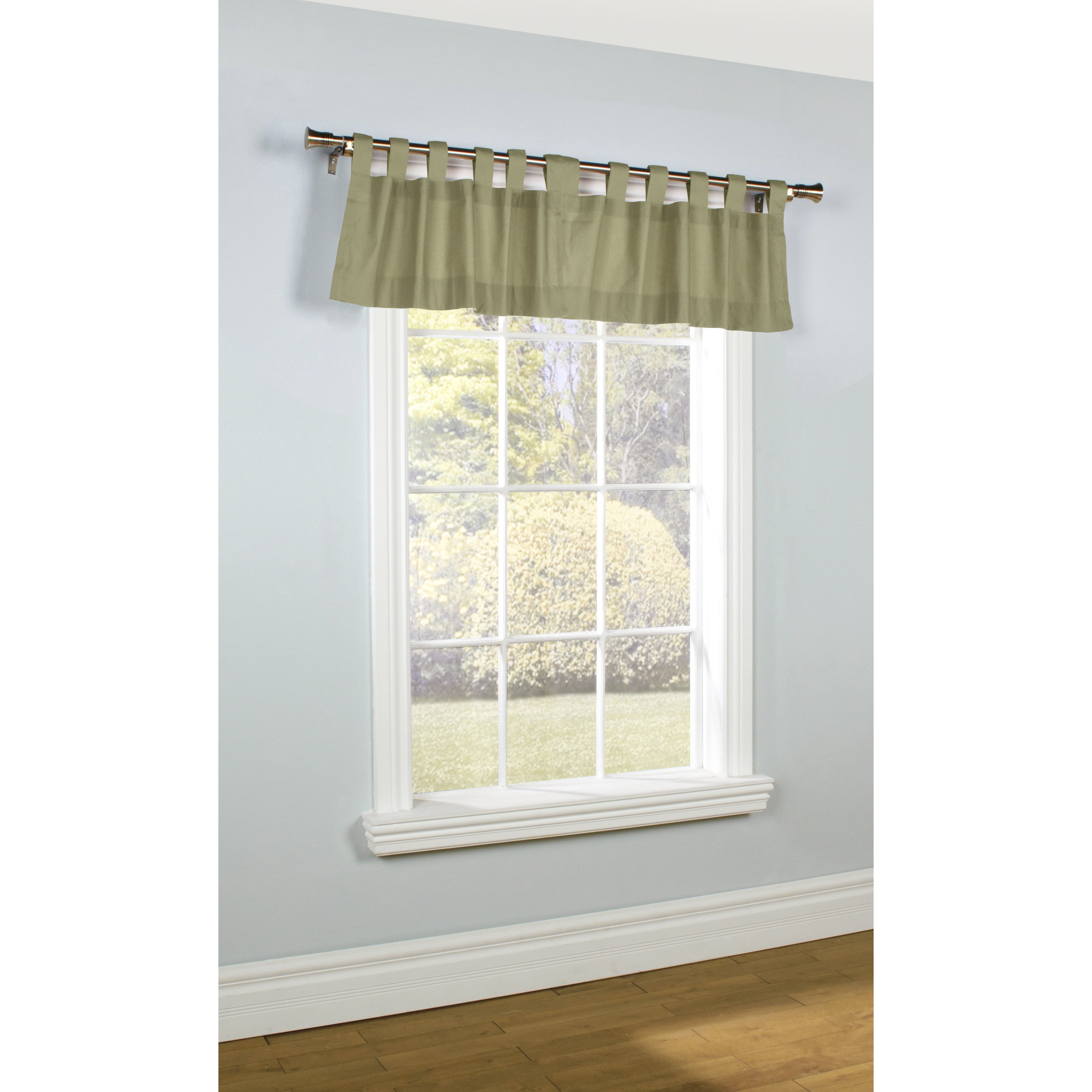 Winmate Insulated Cotton Tab Top Valance 40" x 15" in Sage