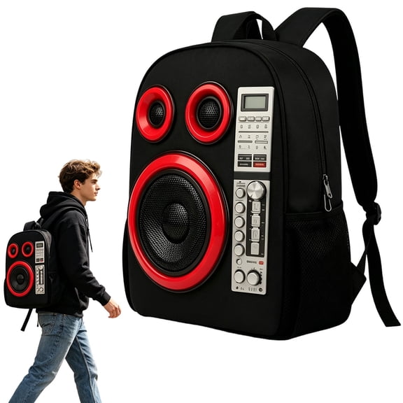 Music Backpack Laptop Backpacks Large Capacity Nylon Water Resistant Carryon Travel Personal Item Simply Modern Cute Men Women College Hip Hop Punk Streetwear Lightweight Funny Scene Daypack