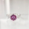 thumbnail image 4 of Alexandrite Ring, 925 Sterling Silver, Women Ring, Hexagon Natural Alexandrite, June Birthstone, Christmas, Tiny Dainty Ring, Marquise CZ Ring, Handmade, Statement Jewelry, Wedding, Anniversary Gift, 4 of 8