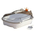 thumbnail image 2 of TISHITA Cat Litter Box Cats Litter Basin Semi Enclosed with High Side Cat Litter Tray white, 2 of 7