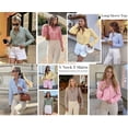 thumbnail image 5 of PRETTYGARDEN Womens Long Sleeve Button Down Shirts | Soft Cotton Fabric, Fashion Plaid Shirt, Basic Collared V Neck, Work Business Casual Blouses, Fall Trendy Outfits, 5 of 9