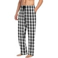 thumbnail image 5 of FREEAMG Textured Tartan Plaid Pajama Pants for Men, Men's Separate Bottoms, Pure Cotton Comfortable Lounge Pants?343?, 5 of 7