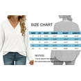 thumbnail image 5 of MOSHU Long Sleeve Womens Tops Deep V Neck Blouses for Women Loose Fit Curved Hem Fall Shirts, 5 of 7