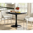 thumbnail image 4 of Cvortll Black Square Dining Table, Mid-Century Modern Tulip Pedestal Dining Table, Kitchen and Living Room Table for Small Spaces, 4 of 12