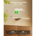 thumbnail image 2 of Wireless LED Picture Light for Wall Art with Remote, 3 Color Temps, Dimmable, 12000mAh Battery Operated Sconce for Gallery Library Museum Frame Painting Artwork Photo Display, 2 of 9