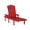 Red, variant on Flash Furniture Commercial Grade Adjustable Adirondack Lounger with Cup Holder, All-Weather Indoor/Outdoor Recycled HDPE Lounge Chair in Red