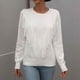 thumbnail image 4 of Suéteres Para Mujer Otoño Invierno Suéter de Punto de Moda Manga Larga Borla Cuello Redondo Suelta Color Sólido Tops Blusa Odeerbi ODB176703, 4 of 5