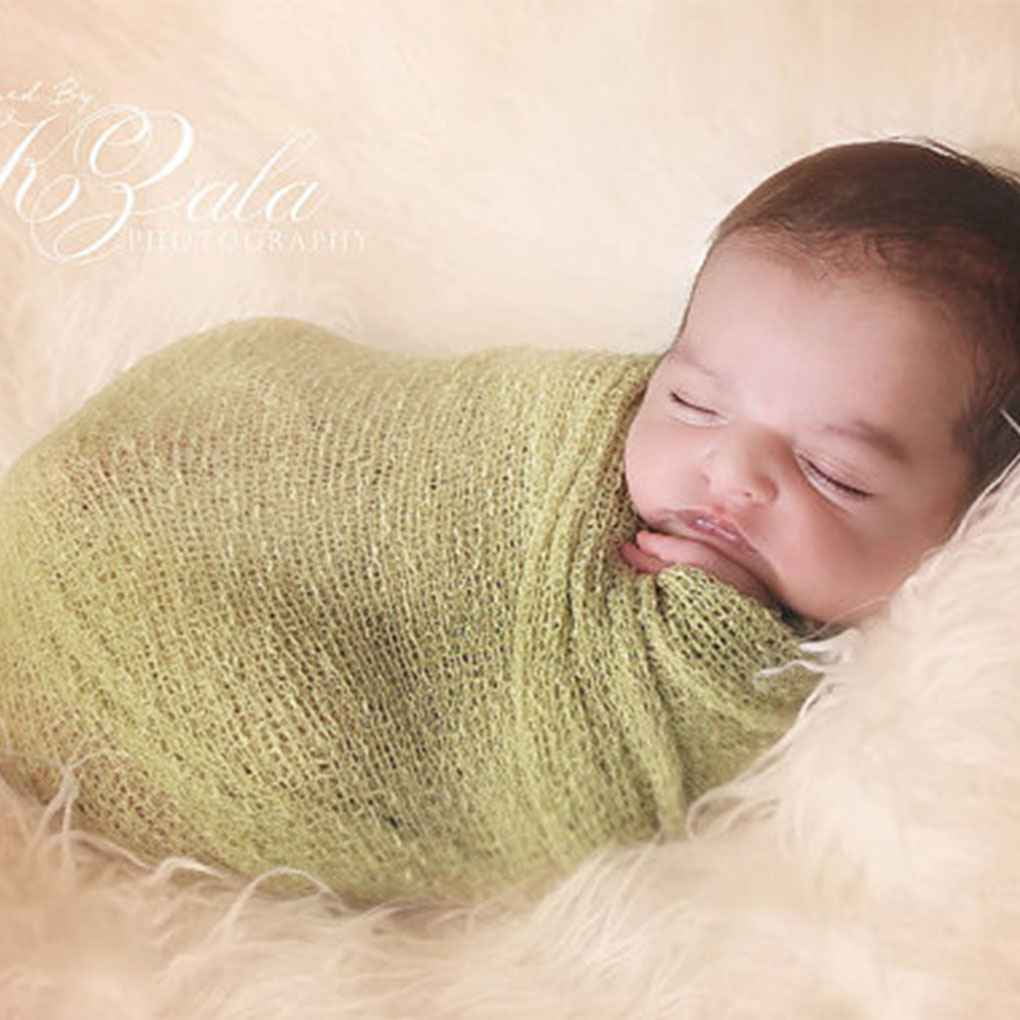 on brand Wuderland Neugeborene Stretch Knit Solide Wrap Baby-Fotografie Props Baby-Fotografie Props Decke Infant Foto Shooting Basket Stuffer Swaddle