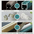 thumbnail image 2 of GXCZ Window Curtain Rod 100cm To 600cm Aluminum Curtain Track, Double Track Room Divider - Ceiling Or Wall Mount - Silent Curtain Rail Wall Divider Curtain, Customized Length(White-Ceiling,110cm/3.6FT), 2 of 6