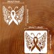 thumbnail image 2 of Plantilla de mariposa con lazo de 30 x 30 cm (11,8 x 11,8 pulgadas) con temática de prevención del cáncer de mama. Estampado para tela, ropa, madera o lienzo., 2 of 7