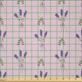 thumbnail image 2 of Ambesonne Botanical Fabric by the Yard Microfiber, Lavender Bouquet Branches, 10 Yards, Lilac Violet Green, 2 of 2