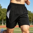 thumbnail image 4 of Umfun Men's Sporty Side Panel Athletic Shorts with Elastic Drawstring Waist - Lightweight Quick Dry Running Shorts for Gym Training & Casual Daily Wear, 4 of 8