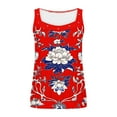 thumbnail image 5 of Levmjia Women Tank Tops V-Neck Casual Vest Floral Printed Sleeveless Blouse Summer Loose Fit Comfortable Stretchy T-Shirt For Daily Wear, 5 of 5