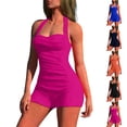 thumbnail image 1 of Sentmoon Swim Suit Spaghetti Strap Plus Size Womens Bikini Swimsuits Ladies' Casual and Fashionable Solid Color Bikini Lace Up Swimsuit Set Active for Tummy Control & Full Coverage L, 1 of 6