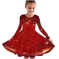 thumbnail image 2 of Spazoro Kids Girls Dress, Fall Winter Long Sleeve Fashion Christmas Dresses for Childs Girls Red Size 5 T, 2 of 5