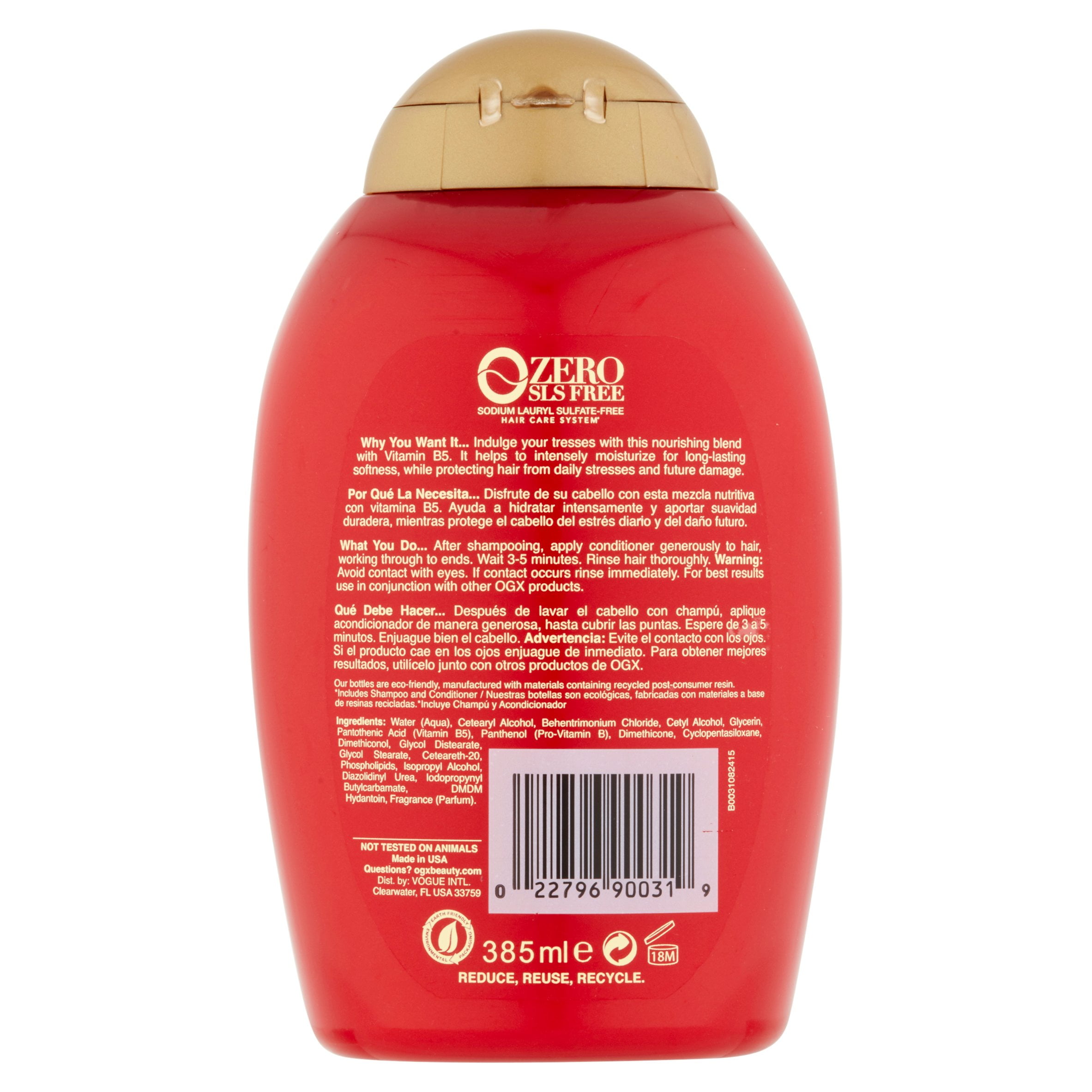 OGX Moisture + Vitamin B5 Conditioner, 13.0 FL OZ