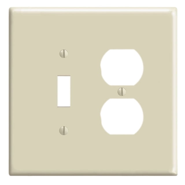 Plato de pared Leviton de 2 elementos, 13 x 13,5 cm, color marfil liso
