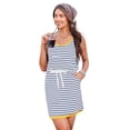 thumbnail image 3 of Women Summer Sleeveless Dress Casual Striped Mini Dress with Pockets, 3 of 4