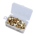 thumbnail image 2 of 200pcs Paper Fasteners Brass Plated Brads Round Metal Brads with Storage Box for Crafts DIY(Gold), 2 of 9