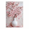 thumbnail image 5 of Teal Orange Abstract Flower Canvas Wall Art,Modern Floral Prints for Living Room Bedroom Bathroom Home Decor,Framed Ready to Hang-12"L x 8"W, 5 of 10