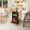 Walnut, variant on Dining Table for 2-4, with 2-Tier Storage Shelf, Modern Small Side Table, For Kitchen, Dining Room, Living Room