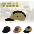 thumbnail image 3 of Zhengup Classic 5 Panel Baseball Cap Low Profile Dad Hat Corduroy Cotton Hat Flat Bill Biker Board Cap Camper Hat, 3 of 9